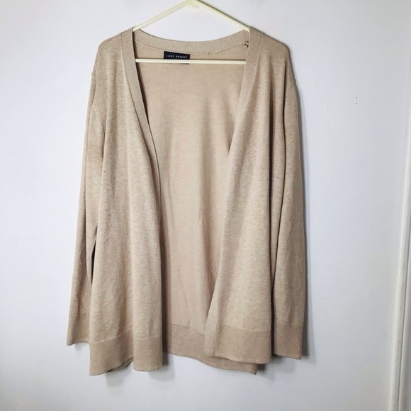 Two bundle lot Lane Bryant cardigans 18 tan blue - Picture 7 of 11